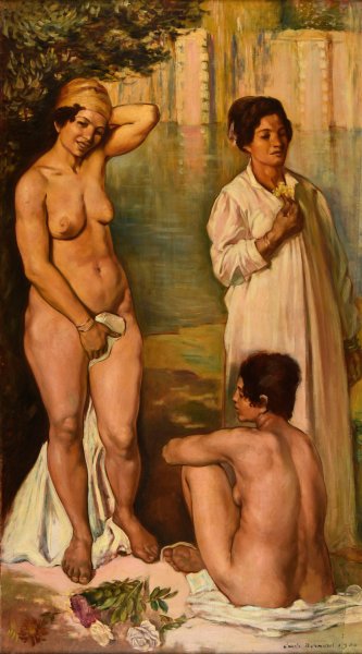 Main Product Photo of Femmes fellah au bain  Painting by Emile Bernard