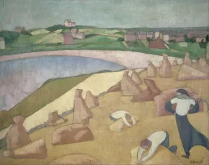 Harvest by the Sea Oil painting by Emile Bernard