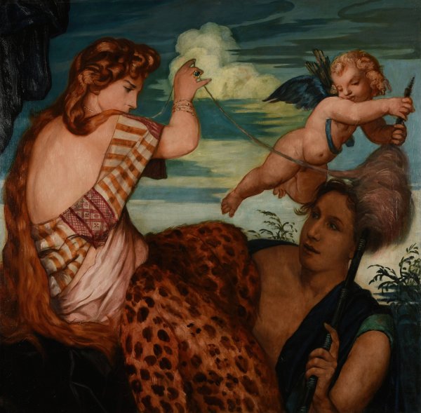 Main Product Photo of Hercule et Omphale  Painting by Emile Bernard