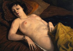 Nu Couche Au Bracelet by Emile Bernard Oil Painting