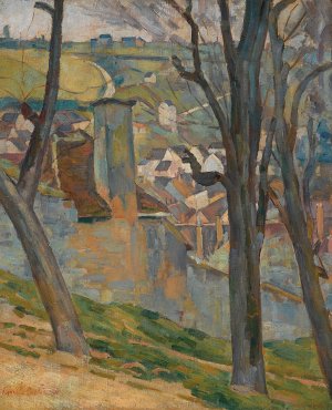 Paysage Pres De Tonnerre by Emile Bernard Oil Painting