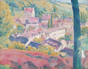 Pont-Aven Seen from the Bois d'Amour by Emile Bernard Oil Painting