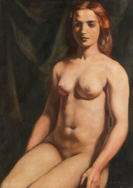 Seated nude  by Emile Bernard - Hand-Painted Oil Painting Reproduction
