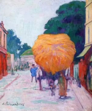 The Entrance to Asnieres, the Haywagon painting by Emile Bernard