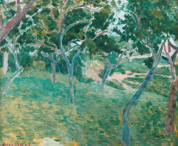 Main Product Photo of Un Coin Du Bois D'amour A Pont Aven  Painting by Emile Bernard