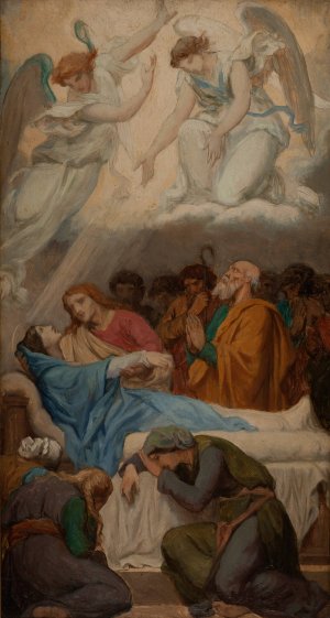 La Mort de la Vierge by Emile Bin Oil Painting