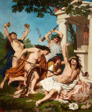 The Death of Orpheus by Emile Bin Oil Painting