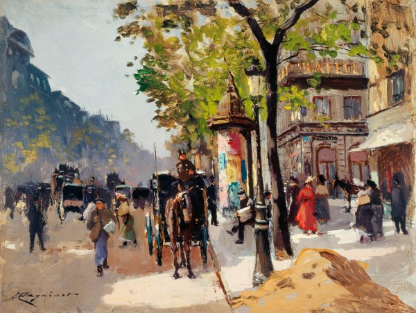 Main Product Photo of Le Boulevard des Italiens  Painting by Emile Cagniart