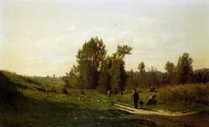 Chemin d'Ezeuville, pres d'Ecouen by Emile Carolus-Duran - Oil Painting Reproduction
