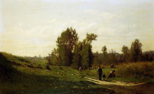 Chemin d'Ezeuville, pres d'Ecouen by Emile Carolus-Duran - Hand-Painted Oil Painting Reproduction