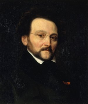 Portrait de Leon Cogniet by Emile Champmartin Oil Painting