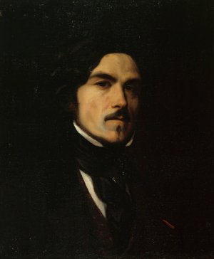 Portrait d'Eugene Delacroix by Emile Champmartin Oil Painting