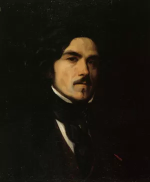 Portrait d'Eugene Delacroix by Emile Champmartin Oil Painting
