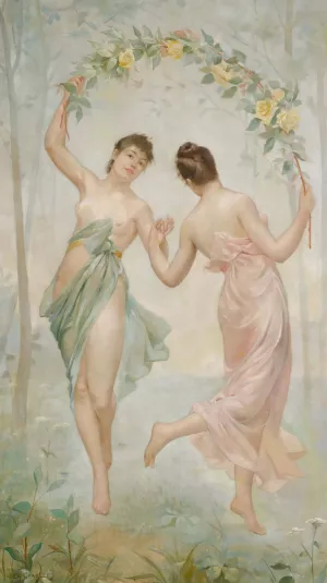 Dancing Nymphs by Emile Charlet Oil Painting
