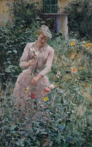 In The Garden by Emile Claus Oil Painting