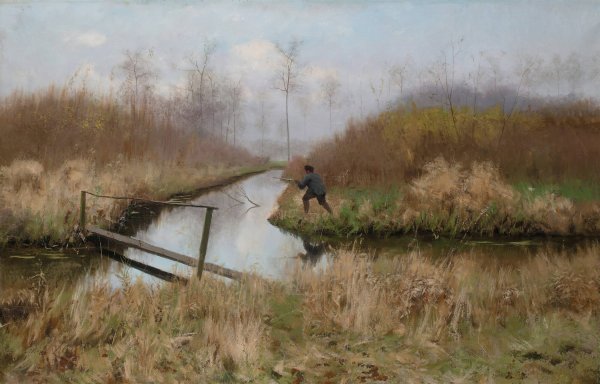 Main Product Photo of La Chasse Painting by Emile Claus