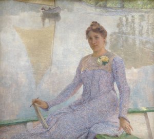 Portrait of Anna de Weert by Emile Claus Oil Painting