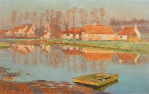 Village de Deurle by Emile Claus Oil Painting