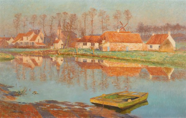 Main Product Photo of Village de Deurle  Painting by Emile Claus
