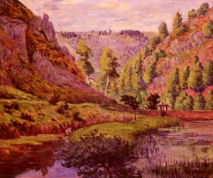 La Vallee de Daoulas by Emile Dezaunay Oil Painting