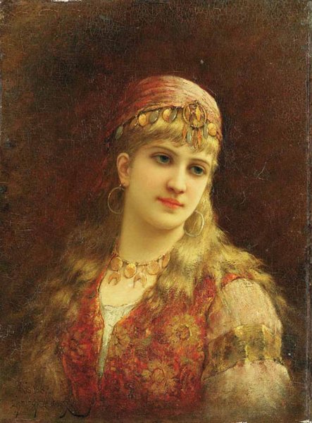 Main Product Photo of A Harem Beauty 2 Painting by Emile Eisman-Semenowsky