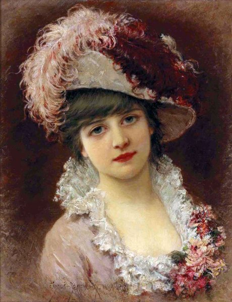 Main Product Photo of A Parisian Beauty 2 Painting by Emile Eisman-Semenowsky