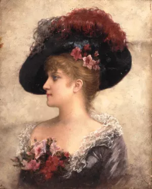 A Parisian Beauty by Emile Eisman-Semenowsky - Oil Painting Reproduction