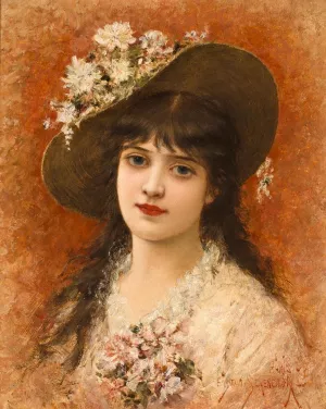 Girl with Hat painting by Emile Eisman-Semenowsky