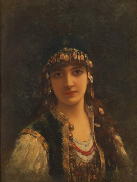 Main Product Photo of Gypsy Girl II Painting by Emile Eisman-Semenowsky