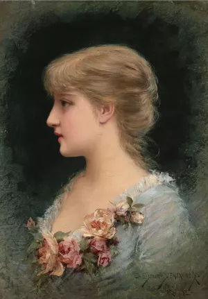 Portrait of a Fair Beauty by Emile Eisman-Semenowsky Oil Painting