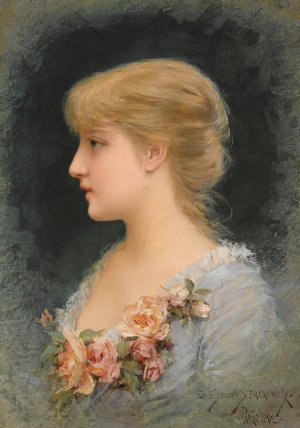Portrait Of A Girl by Emile Eisman-Semenowsky Oil Painting