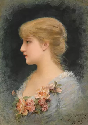Portrait Of A Girl by Emile Eisman-Semenowsky Oil Painting