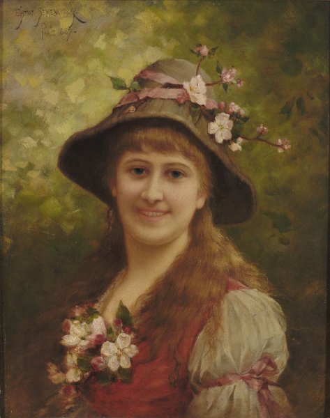 Portrait of a Young Woman, Decorated with Apple Blossoms