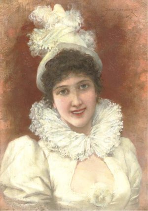 Young Girl 2 Oil painting by Emile Eisman-Semenowsky