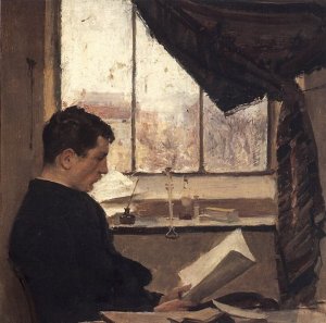 Autoportrait, dit Un Etudiant Oil painting by Emile Friant