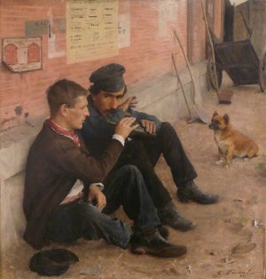 Drinkers by Emile Friant Oil Painting