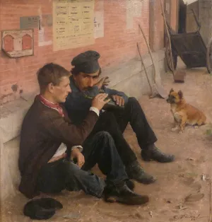 Drinkers by Emile Friant Oil Painting