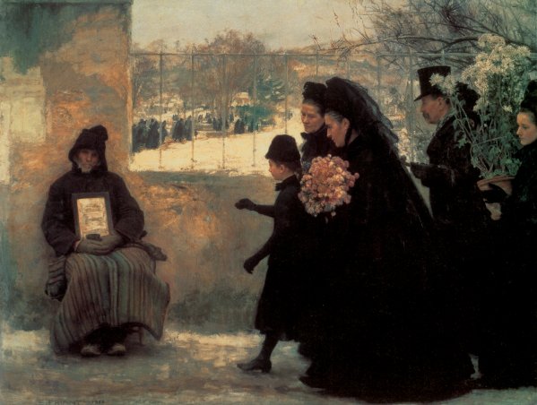 La Toussaint by Emile Friant - Hand-Painted Oil Painting Reproduction