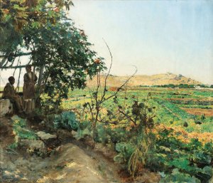 Landscape Of The Suburbs Of Tunis by Emile Friant Oil Painting