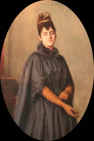 Portrait de Camille Majorelle by Emile Friant Oil Painting