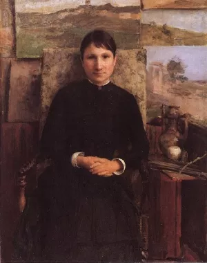 Portrait de Mme Petitjean painting by Emile Friant