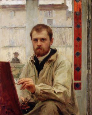 Self-portrait by Emile Friant Oil Painting