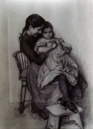 Sisters painting by Emile Friant
