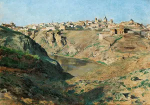 View Of Toledo by Emile Friant Oil Painting