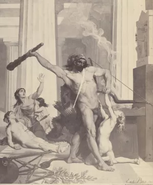 Hercules painting by Emile Jean-Baptiste-Phillipe Bin