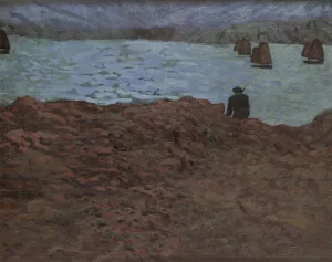 Pecheurs Et Bateau De Peche by Emile Jourdan Oil Painting