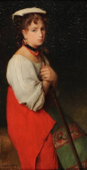 Bergere italienne by Emile Levy Oil Painting