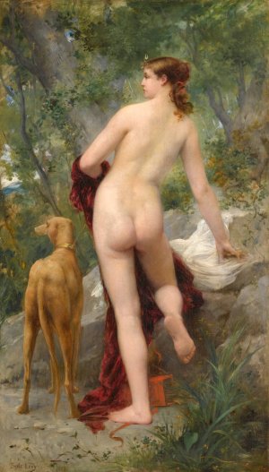 Diane Dans La Foret by Emile Levy Oil Painting