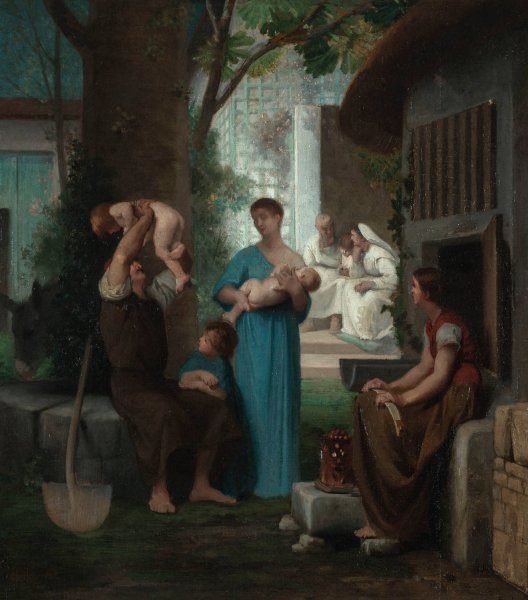 La famille  by Emile Levy - Hand-Painted Oil Painting Reproduction
