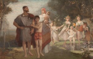 La famille by Emile Levy Oil Painting